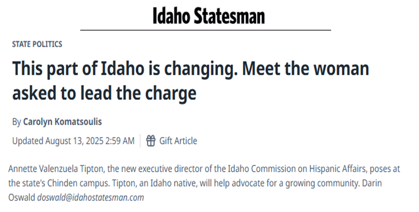 idaho statesman article text