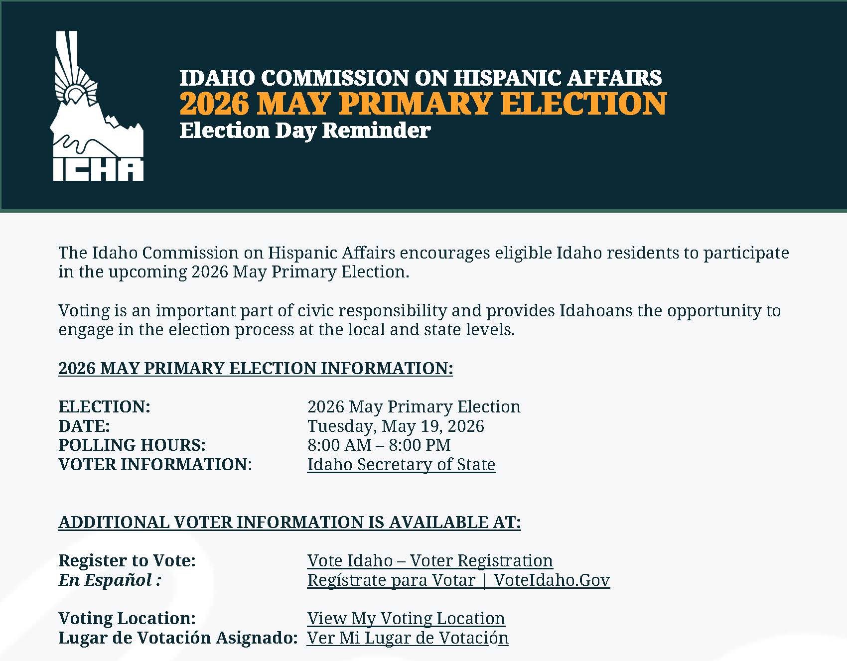 Primary election day reminder